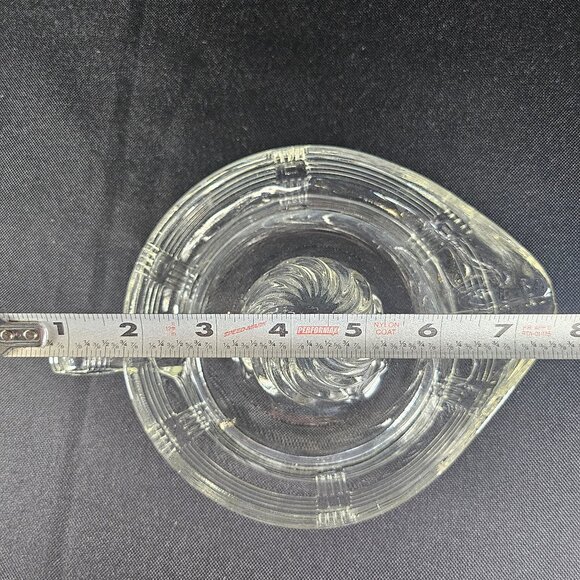 Vintage Hazel Atlas Clear Ribbed Crisscross Depression Glass Large Juicer - Picture 7 of 11
